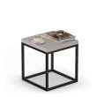 Konferenční stolek kovový 40x40 cm - šedá / černá