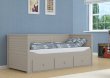 Postel Lahti 90-180/200 cm + rošt rozkládací - šedá
