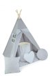 Stan teepee s oknem + 6 dárků zdarma šedý