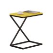 Konferenční stolek kovový 35x50 cm - žlutá / černá