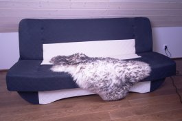 Ovčí kožešina- 100% přírodní 126-140 cm - muflon černá