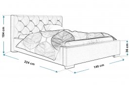 Čalouněná postel Troja 120/200 cm s úložným prostorem jasmine 