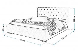 Čalouněná postel Parma 120/200 cm s úložným prostorem madrid - ekokůže