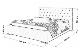 Čalouněná postel Parma 120/200 cm s úložným prostorem malmo