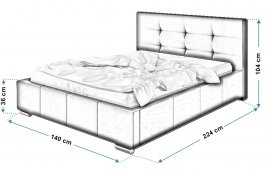 Čalouněná postel Trento 120/200 cm s úložným prostorem malmo
