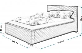 Čalouněná postel Bolzano 120/200 cm s úložným prostorem madrid - ekokůže