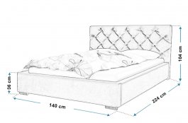 Čalouněná postel Verona 120/200 cm s úložným prostorem - kronos