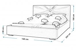 Čalouněná postel Siena 120/200 cm s úložným prostorem kronos