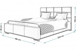 Čalouněná postel Rimini 140/200 cm s úložným prostorem malmo