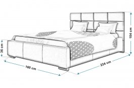 Čalouněná postel Rimini 140/200 cm s úložným prostorem madrid - ekokůže