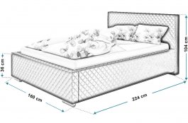 Čalouněná postel Bolzano 140/200 cm s úložným prostorem malmo
