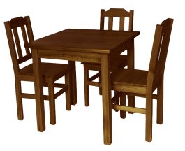 Stůl z masivu borovice 60x60 cm 