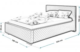 Čalouněná postel Bolzano 160/200 cm s úložným prostorem madrid - ekokůže