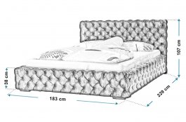 Čalouněná postel Florenz 160/200 cm s úložným prostorem kronos