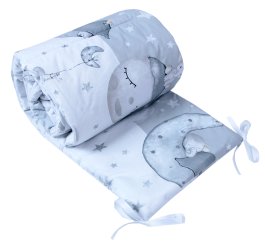 Souprava do postýlky 3 díly - Slon na Měsíci / šedá