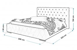 Čalouněná postel Parma 180/200 cm s úložným prostorem kronos