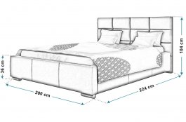 Čalouněná postel Rimini 180/200 cm s úložným prostorem malmo
