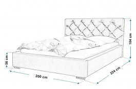 Čalouněná postel Verona 180/200 cm s úložným prostorem kronos