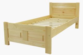Zvýšená postel z masivu Eliška 90x200  cm + rošt ZDARMA