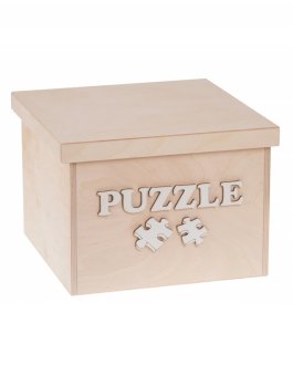 Dřevěný box na hračky PUZZLE1 - 25x25x20 cm