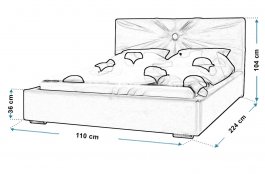 Čalouněná postel Siena 90/200 cm s úložným prostorem kronos