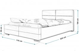 Čalouněná postel Bari 90/200 cm s úložným prostorem madrid - ekokůže