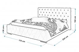 Čalouněná postel Parma 90/200 cm s úložným prostorem malmo