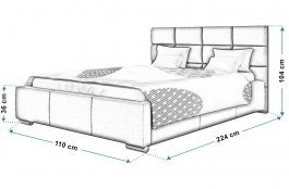 Čalouněná postel Rimini 90/200 cm s úložným prostorem kronos