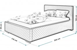 Čalouněná postel Bolzano 90/200 cm s úložným prostorem madrid - ekokůže