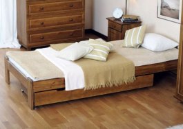 Postel Adam 90 x 200 cm dub masiv borovice + matrace Vitality Postel Adam 90 x 200 cm dub masiv borovice + matrace Vitality