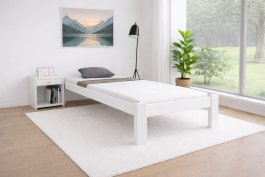 Zvýšená postel Celle bílá 90/200 cm z masivu