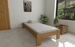 Postel z masivu borovice Adam 90x200 cm olše + rošt ZDARMA