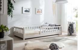 Postel Adele 3v1 90x200 cm + šuplík/přistýlka + rošty - bílá produkt