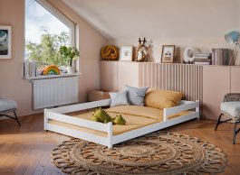 Dětská montessori postel Axel 120x200 cm bílá + rošt ZDARMA Dětská montessori postel Axel 120x200 cm bílá + rošt ZDARMA