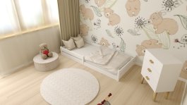 Dětská montessori postel Axel 120/200 cm + rošt ZDARMA - bílá