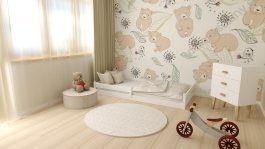 Dětská montessori postel Axel 90/200 cm + rošt ZDARMA - bílá