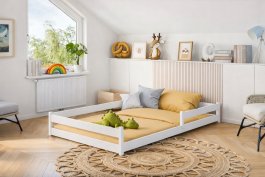 Zvětšit Dětská montessori postel Axel 140/200 cm bílá + rošt ZDARMA