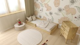 Dětská montessori postel Axel 90/200 cm + rošt ZDARMA