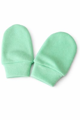 Kojenecké bavlněné rukavičky - zelené
