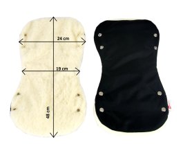 Rukavice na madla kočárku ovčí vlna - khaki produkt