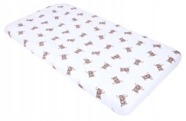 Mušelínové prostěradlo s gumkou 120/60 cm - medvídci