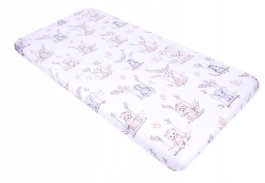 Prostěradlo bavlněné s gumkou 120/60 cm - safari na houpačce