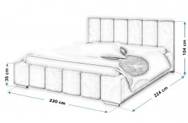 Čalouněná postel Maxima 200/200 cm s úložným prostorem jasmine 61