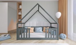 Zvětšit Postel z masivu Bethany 180/80 cm - ŠEDÁ + rošt ZDARMA
