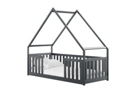 Postel z masivu Bethany 80/200 cm - ŠEDÁ + rošt ZDARMA
