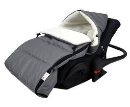 Fusak K4 bouclé - šedá