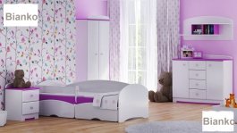 Postel Bianco 180/90 cm bílá + matrace + šuplík