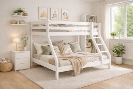 Postel Denis bílá + matrace Optimal Comfort + rošty ZDARMA