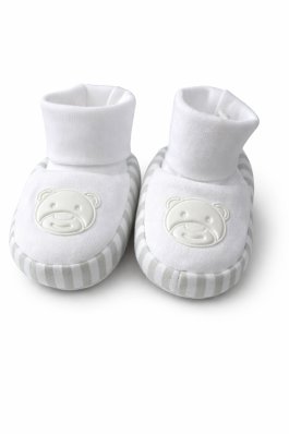 Zvětšit Kojenecké ponožky méďa bílý 0-6m