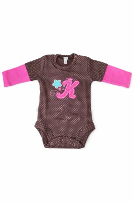 Kojenecké bavlněné body -hnědé 62